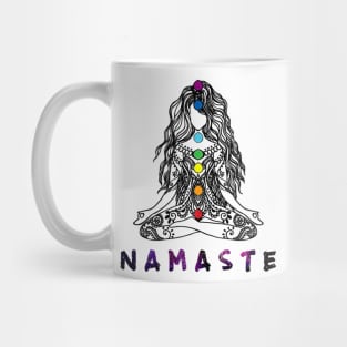 Chakra Meditation Yoga Pose Spiritual Namaste Tattoo Mug